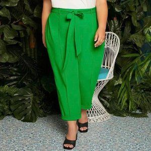 Plus Size Cropped Trouser Pants